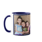 Navy Blue Personalize PHOTO TEMPLATE Gift Coffee