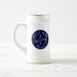 Navy Blue Personalized Best Man Beer Stein<br><div class="desc">Simple,  modern,  elegant,  simple navy blue wedding gift beer stein for Best Man with monogram - initials,  name and trendy handwritten calligraphy script.</div>