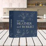 Navy Blue Personalized Floral Boho Simple Wedding 3 Ring Binder<br><div class="desc">This navy blue boho floral personalized wedding 3 ring binder is perfect for recording all of your wedding memories! With a hardcover design, this binder will last for years to come and can be personalized with your own photos and text. Whether you're planning a small ceremony or a large festival...</div>