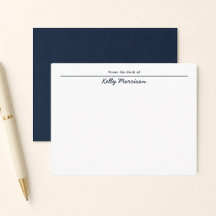 Navy Blue Personalized From the Desk Of