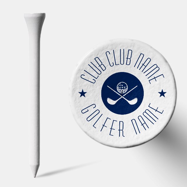 Navy Blue, Personalized Golf Club, Golfer Name   Golf Tees (Combo)