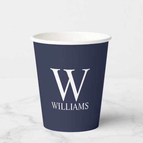 Navy Blue Personalized Monogram and Name