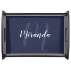 Navy Blue Personalized Monogram and Name
