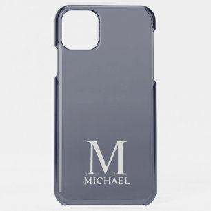 Navy Blue Personalized Monogram and Name iPhone 11 Pro Max Case