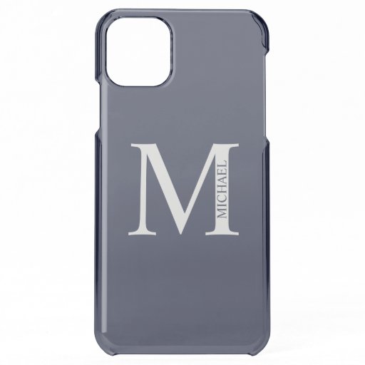 Navy Blue Personalized Monogram and Name iPhone 11 Pro Max Case
