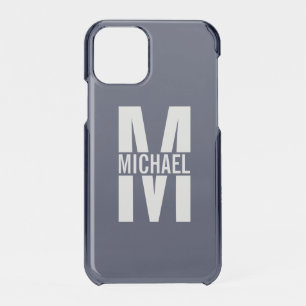 Navy Blue Personalized Monogram and Name iPhone 11 Pro Case