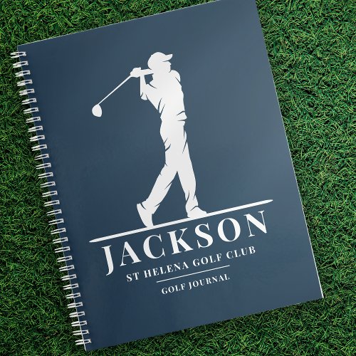 Navy Blue Personalized Monogram Golf Journal
