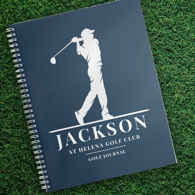 Navy Blue Personalized Monogram Golf Journal (Creator Uploaded)