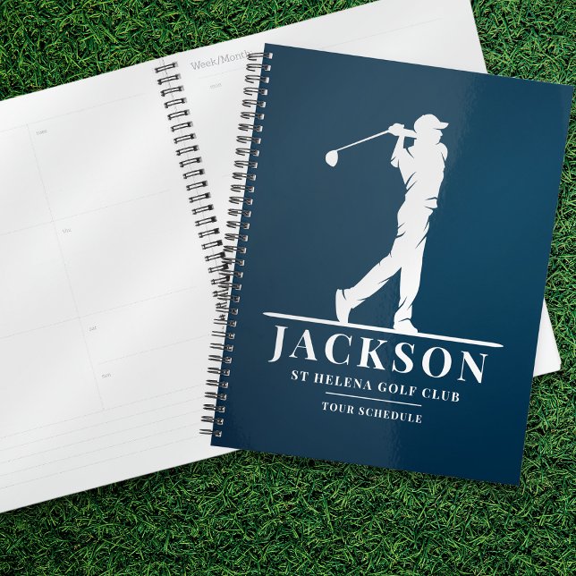 Navy Blue Personalized Monogram Golf Planner (Creator Uploaded)