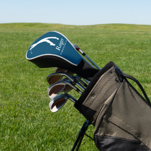Navy Blue Personalized Monogram Golf Swing Head Cover