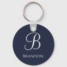 Navy Blue Personalized Name and Monogram