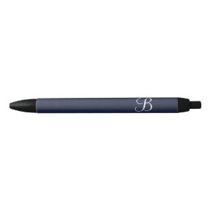 Navy Blue Personalized Name and Monogram Pen