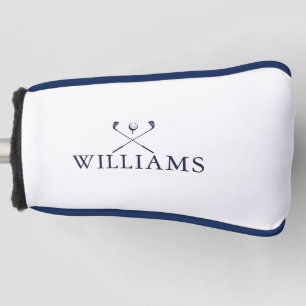 Navy Blue Personalized Name Golf Clubs Head Cover