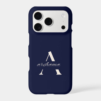 Navy Blue Personalized Name iPhone Case