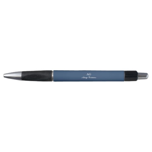 Navy Blue Personalized Name Pen Elegant Style