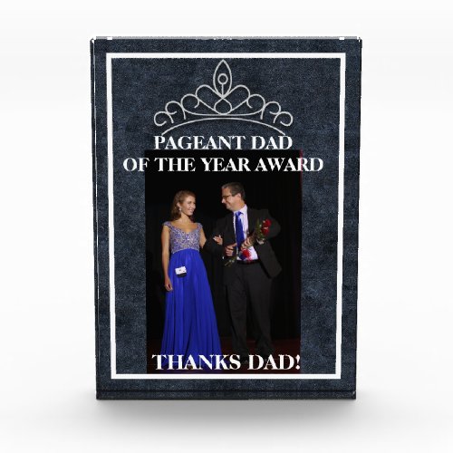 Navy Blue Personalized Pageant Dad Year Award