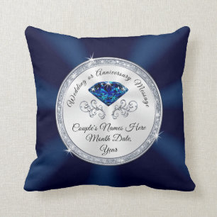 Navy Blue Personalized Pillow Wedding Gift