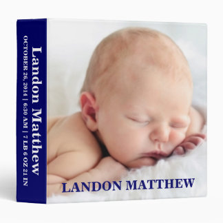 Navy Blue Photo Personalized Binder Album