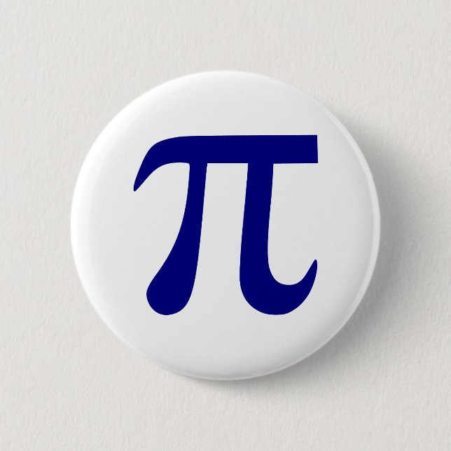 Navy Blue Pi Symbol Button (Front)