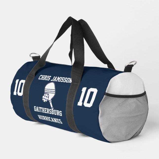 Navy Blue Pickleball Team Coach Player Duffle Bag (Right Corner)