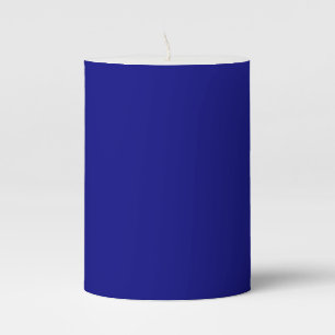 Navy Blue Pillar Candle
