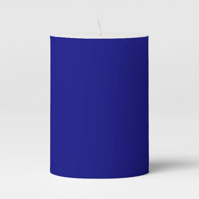 Navy Blue Pillar Candle (Front)