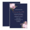 Navy Blue Pink & Rose Gold Quinceanera Invitation