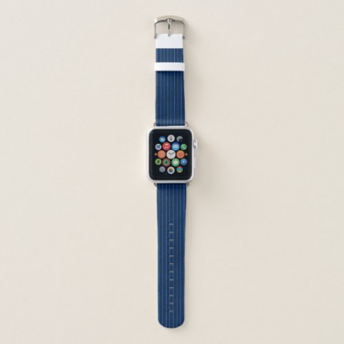 Navy blue pinstripes apple watch band