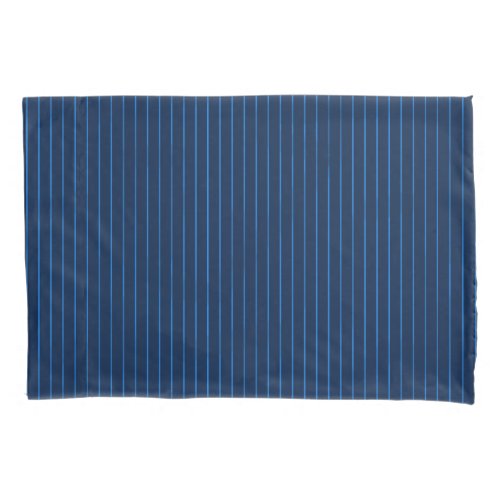 Navy blue pinstripes pillow case