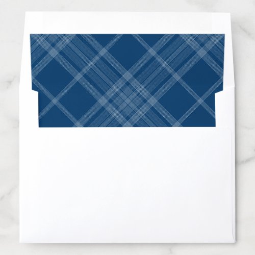 Navy Blue Plaid Envelope Liner