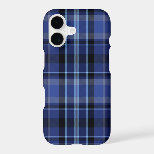 Navy Blue Plaid Iphone Case (Back)