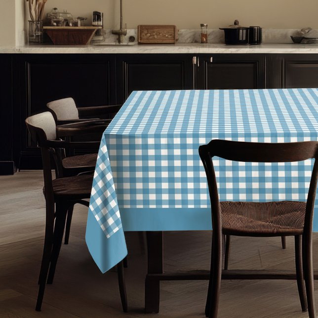 Navy Blue Plaid Tablecloth Classic Dining Decor (Rustic Blue Plaid Tablecloth for Everyday Use)