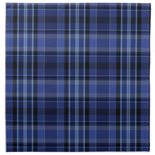 Navy Blue Plaid Tartan Napkin