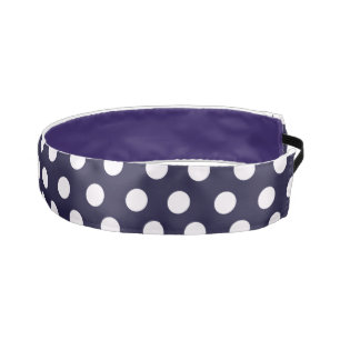 Navy Blue Polka Dot Athletic Headband