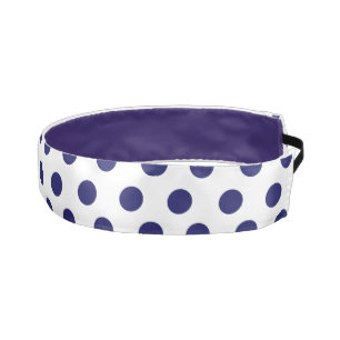 Navy Blue Polka Dot Athletic Headband