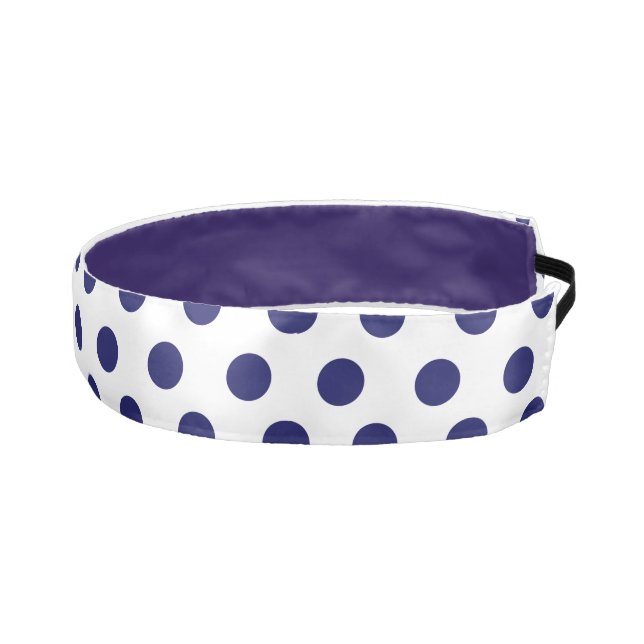 Navy Blue Polka Dot  Athletic Headband (Right)