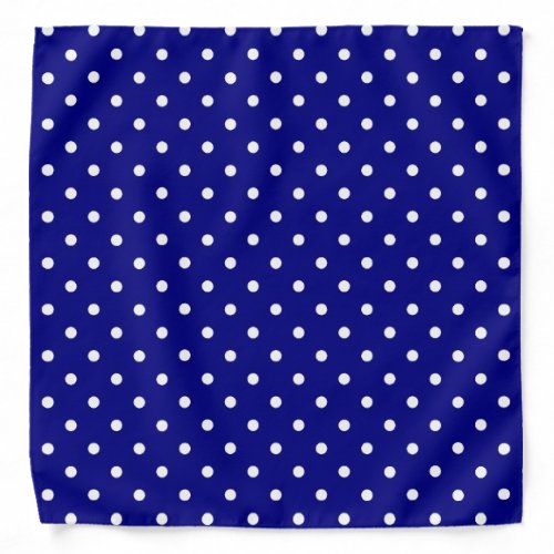 Navy blue polka dot pattern bandana