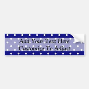 Navy blue polka dot pattern bumper sticker