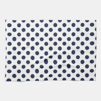 Navy Blue Polka Dot Towel