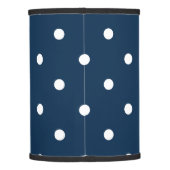 Navy Blue Polka Dots Pattern Lamp Shade (Back)