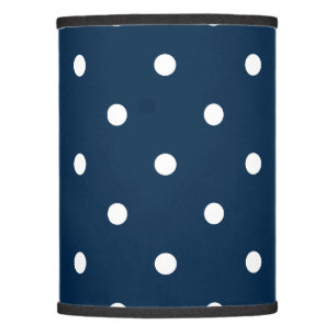 Navy Blue Polka Dots Pattern Lamp Shade