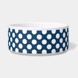 Navy Blue Polka Dots, Polka Dot Pattern, Dots Bowl<br><div class="desc">Cute,  fun and adorable polka dot pattern in navy blue and white color. Modern and trendy gift,  perfect for the polka dots lover in your life.</div>