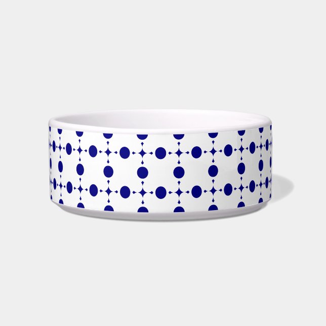 Navy Blue Polka Dots, Polka Dot Pattern, Dots Bowl (Front)