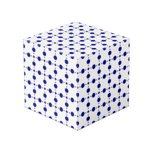 Navy Blue Polka Dots, Polka Dot Pattern, Dots Cube
