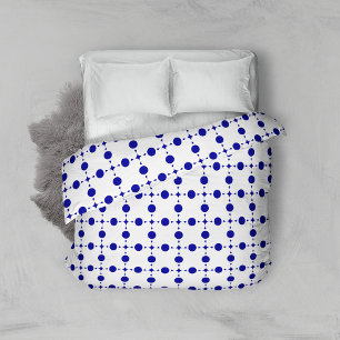 Navy Blue Polka Dots, Polka Dot Pattern, Dots Duvet Cover
