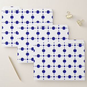 Navy Blue Polka Dots, Polka Dot Pattern, Dots File Folder