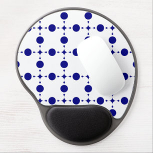 Navy Blue Polka Dots, Polka Dot Pattern, Dots Gel Mouse Pad
