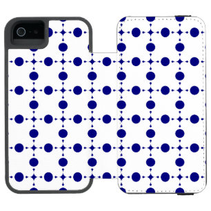 Navy Blue Polka Dots, Polka Dot Pattern, Dots iPhone SE/5/5s Wallet Case