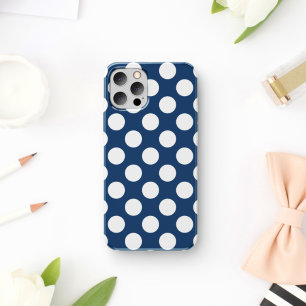 Navy Blue Polka Dots, Polka Dot Pattern, Dots iPhone 17 Case