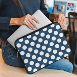 Navy Blue Polka Dots, Polka Dot Pattern, Dots Laptop Sleeve<br><div class="desc">Cute,  fun and adorable polka dot pattern in navy blue and white color. Modern and trendy gift,  perfect for the polka dots lover in your life.</div>